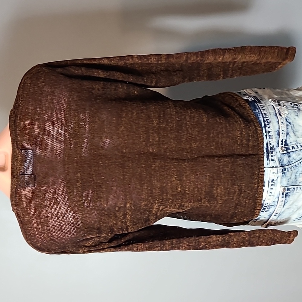 Vintage‎ 90s Brown Goblincore Academia Knit Sweater Grunge Womens SP Earthy - Picture 7 of 9